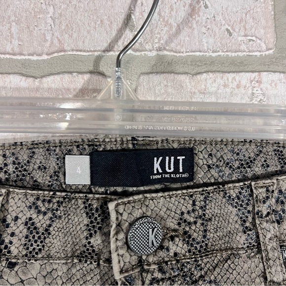 Kut from the Kloth Donna High Rise Ankle Skinny Jeans in Snakeskin Wash Size 4 - Picture 7 of 9